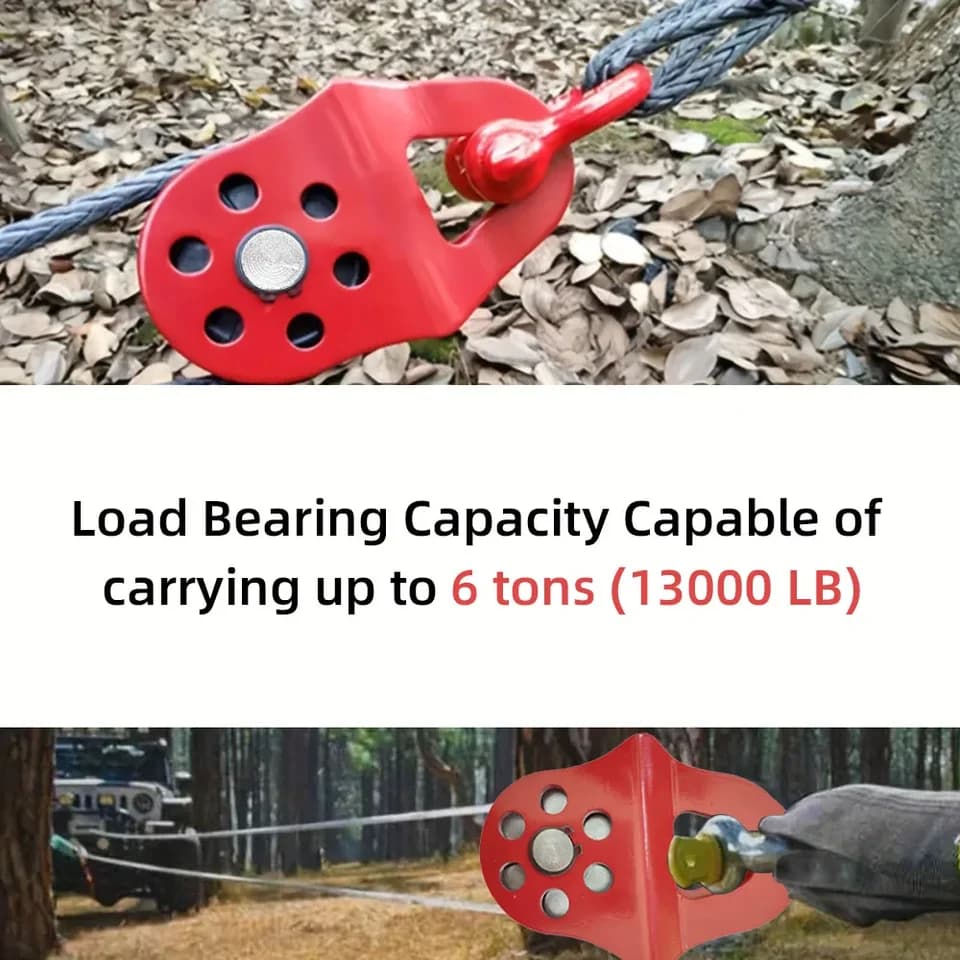 Block for Come Along Winch | 6 Ton Capacity | UTV/Tractor Recovery - Thumbnail 2