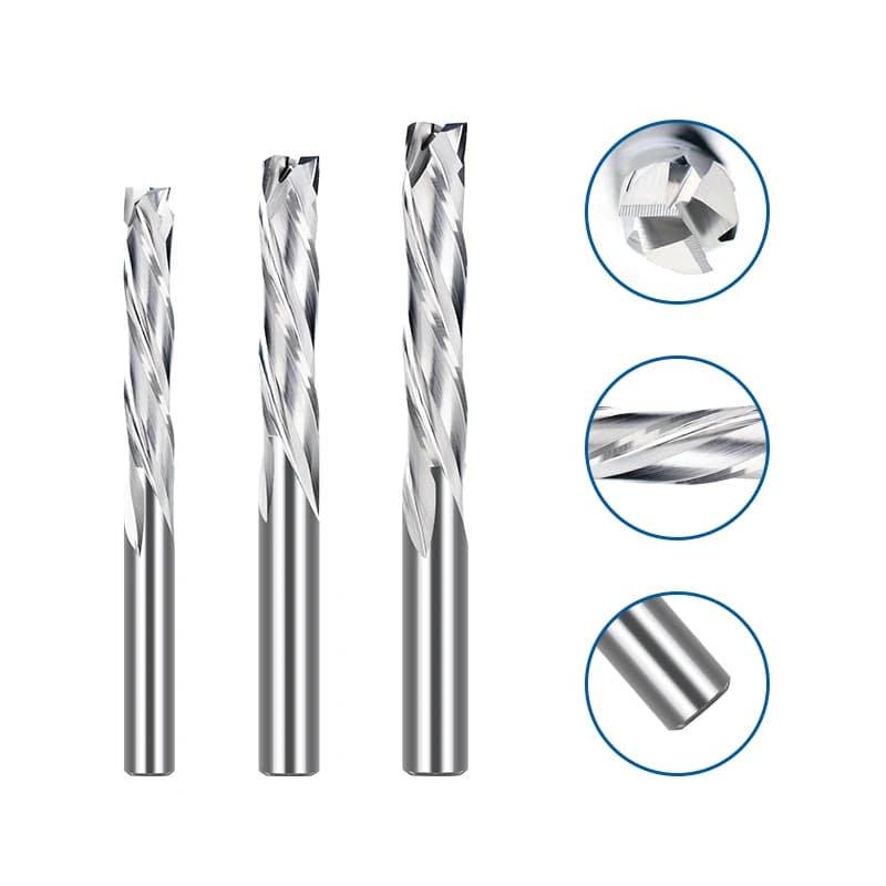 3 Flute Carbide End Mill | For Aluminum & Plastic CNC Cutting | 3.175mm Tungsten Milling Tool - Thumbnail 4