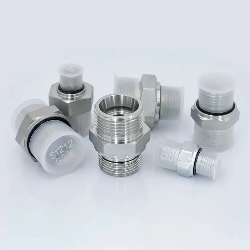 Hydraulic Coupler Transition Joint | BSP to Metric Thread Adapter | External Cone - Thumbnail 3