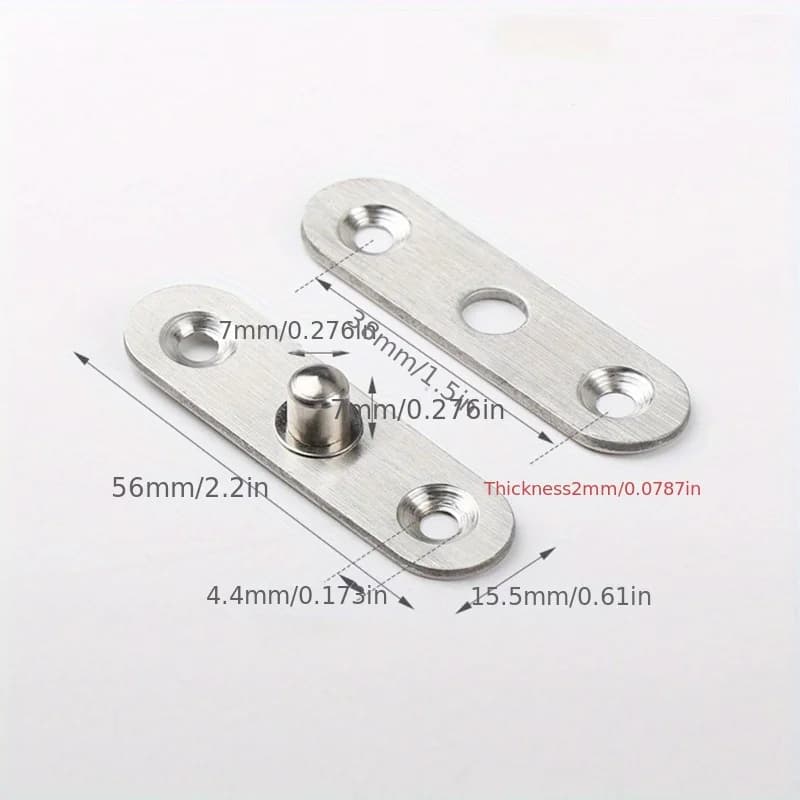 360° Rotating Pivot Hinge | Adjustable Concealed Hardware | Heavy-Duty Cabinet & Wardrobe - Thumbnail 2