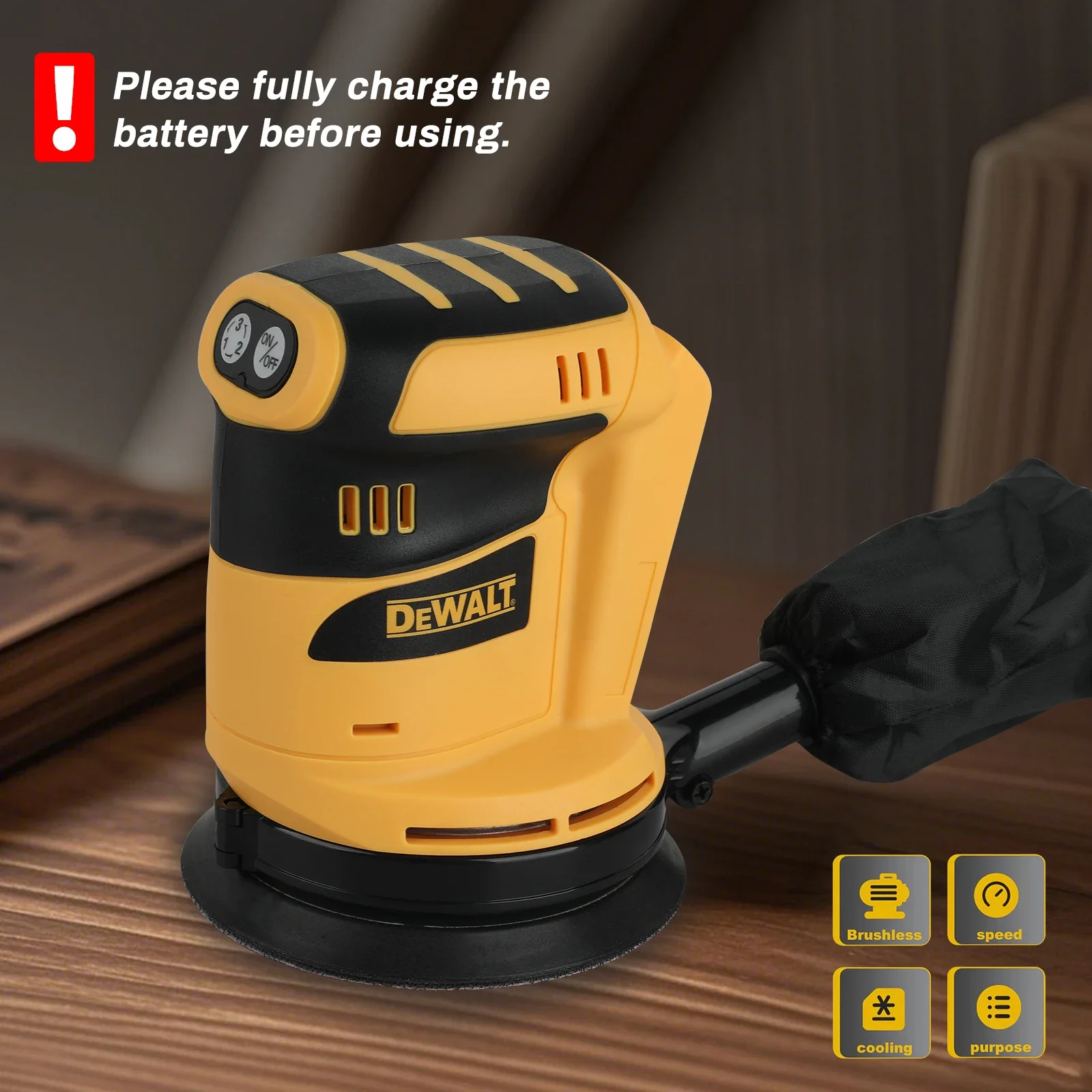 DeWalt Cordless Polisher | XR Lithium-Ion | 3-Speed Adjustable | Lightweight & Ergonomic - Thumbnail 3