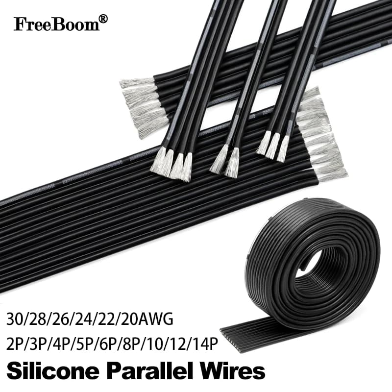 High-Temperature Silicone Wire | Flexible Multi-Conductor Cable | 20-30 AWG | 1-10 Meter Lengths - Thumbnail 2