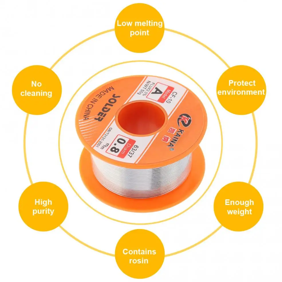 Professional-Grade Rosin Core Solder Wire | 63/37 Alloy | Low Melting Point for Precision Electronics & DIY - Thumbnail 5
