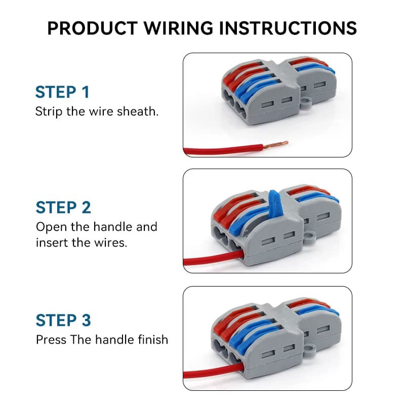 Push-In Terminal Blocks | 1-in-5 Out Compact Splitter | Fast Electrical Connectors - Thumbnail 4