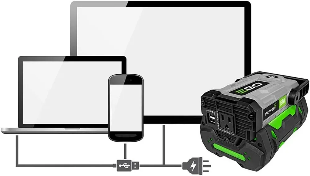 Ultra-Quiet 150W Portable Power Station | Home Backup & Outdoor Generator with AC/USB Outlets - Thumbnail 2