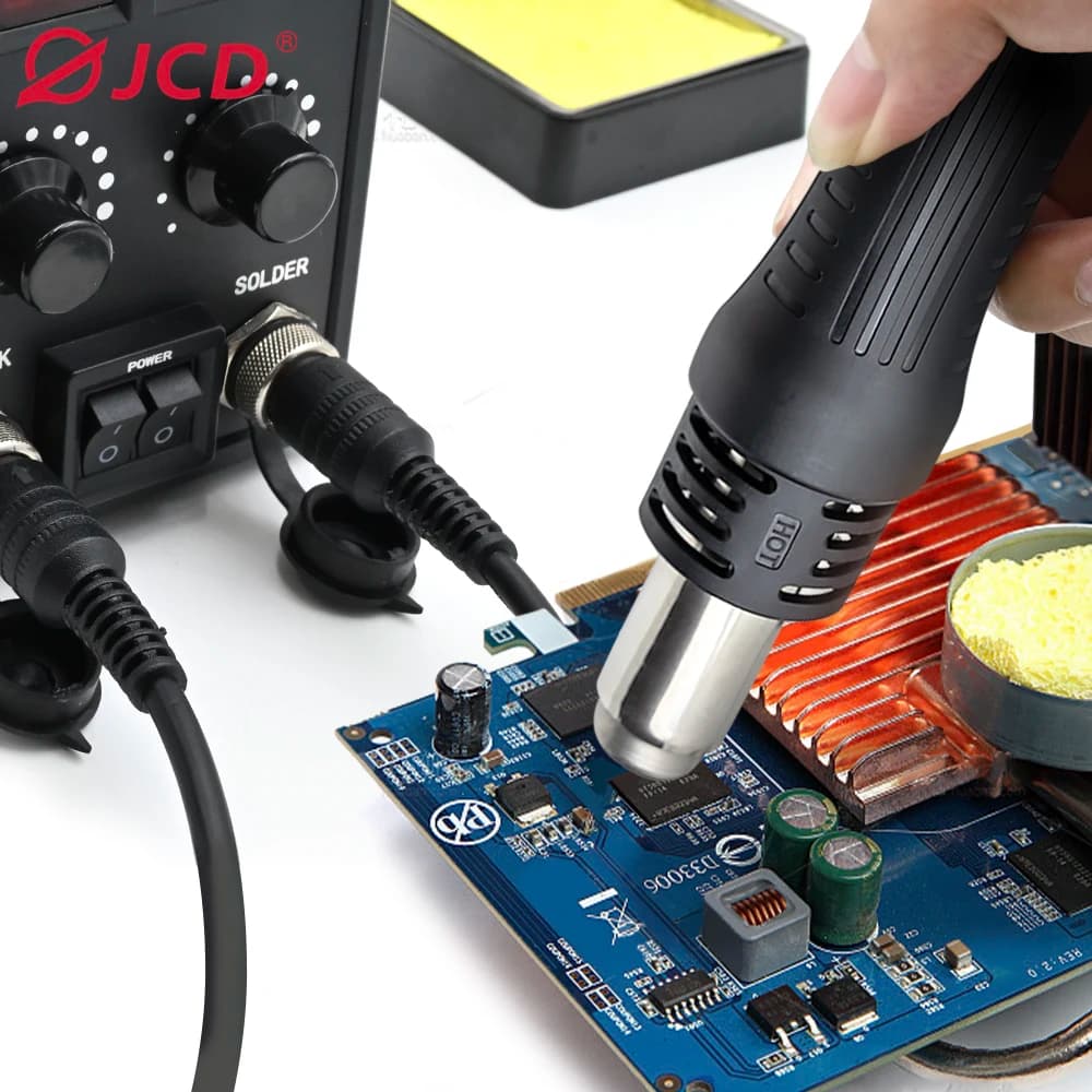 Soldering Rework Station | Hot Air Gun & Soldering Iron | LCD Digital Display 750W - Thumbnail 6