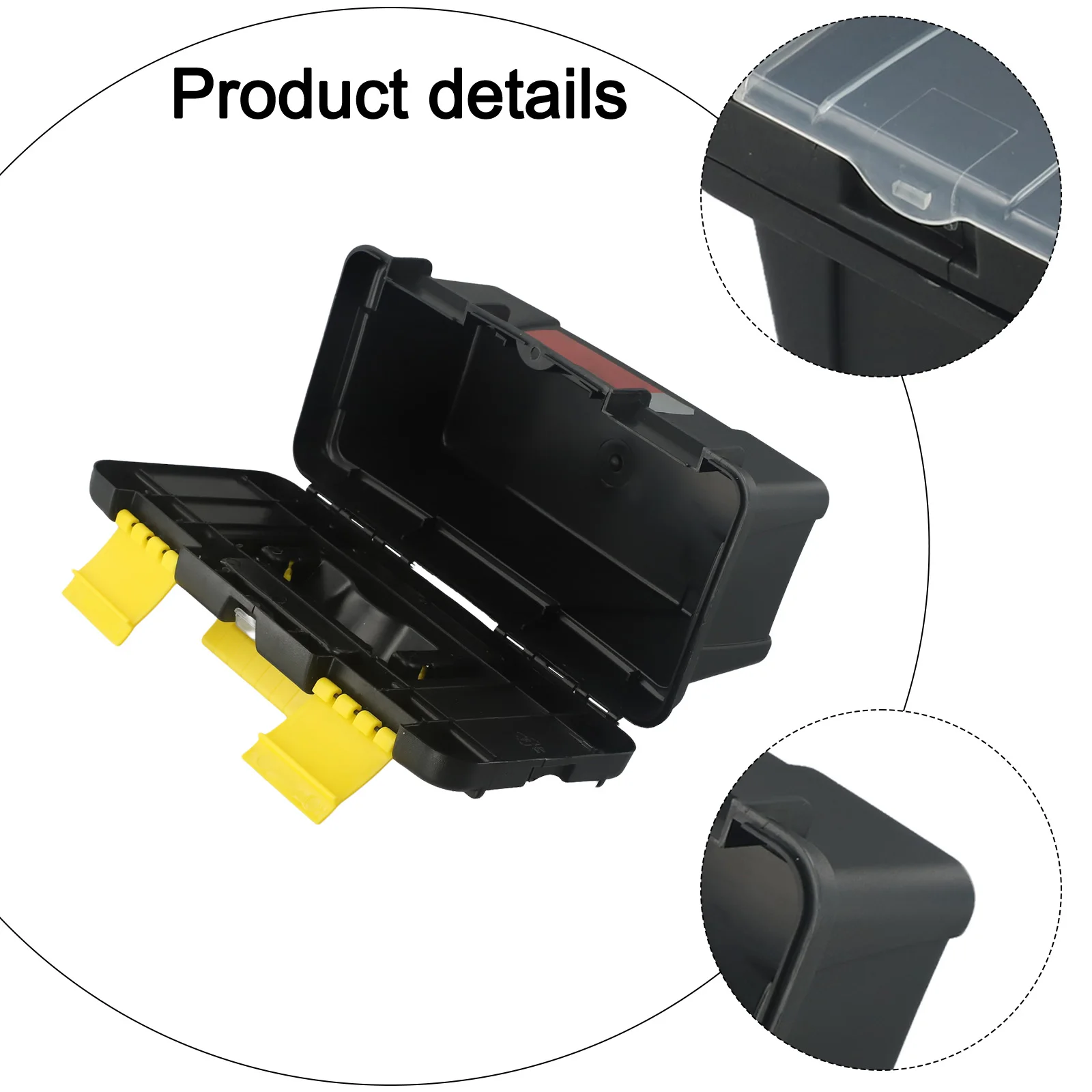 10 Inch Portable Tool Box | Two-Layer Plastic Design | Mini Multi-Functional Accessories Set - Thumbnail 5