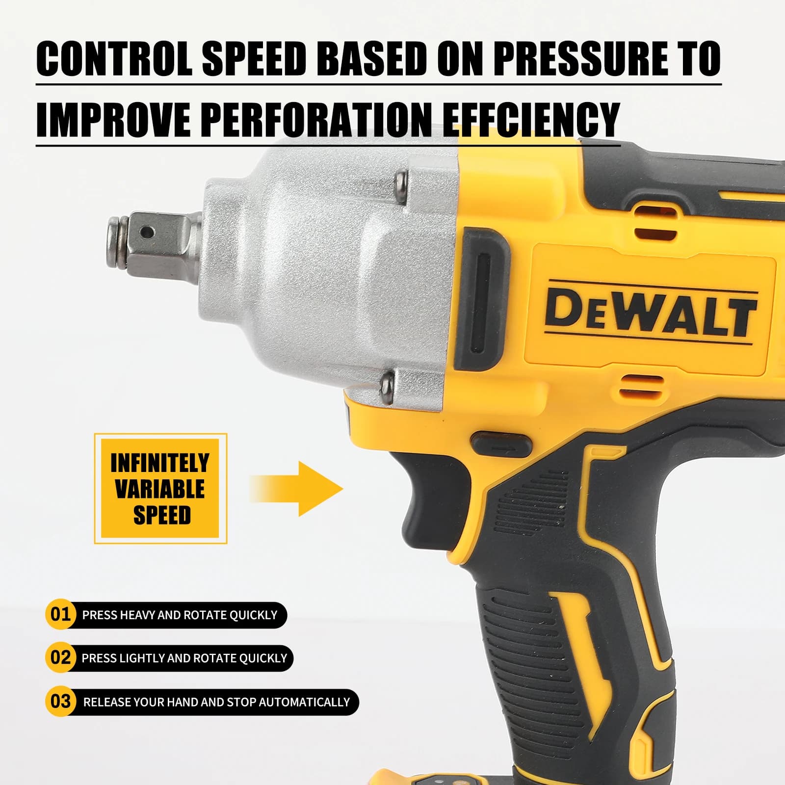 DeWALT 20V MAX XR Brushless Impact Wrench | 1,898 Nm Max Torque | Heavy-Duty Professional Power Tool - Thumbnail 4