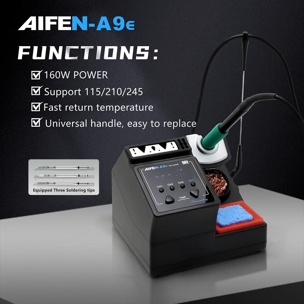 Soldering Station with Temperature Control | 210°C-245°C Range | Precision Iron & Handle - Thumbnail 4