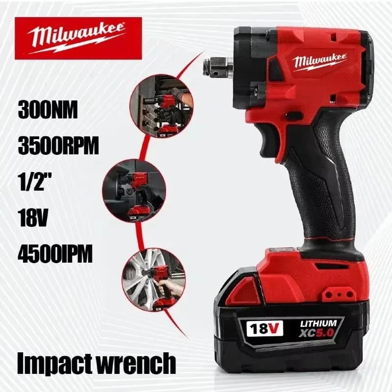 Impact Wrench | 300N.M Brushless High Torque | 4-Speed Cordless Power Tool - Thumbnail 2