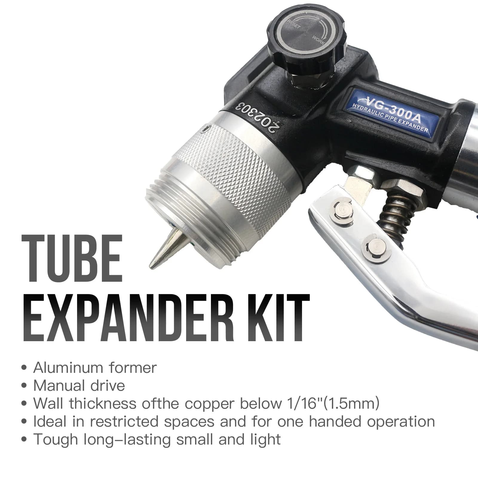 iGeelee Copper Tube Expander Hydraulic Tube Swaging & Expanding Tool Kit Range 1/2\ - Thumbnail 3