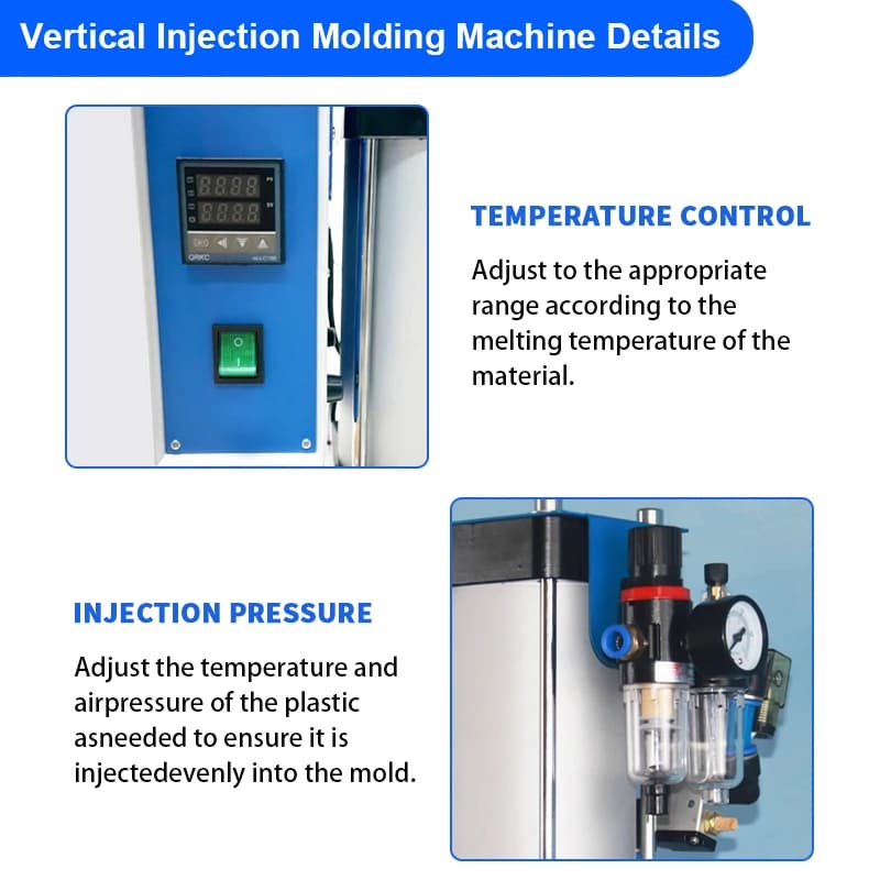 Plastic Mini Injection Molding Machine Polymer ABS PVC USB Head Switch Plug Toys Injection Molding for Teaching Experiment - Thumbnail 3