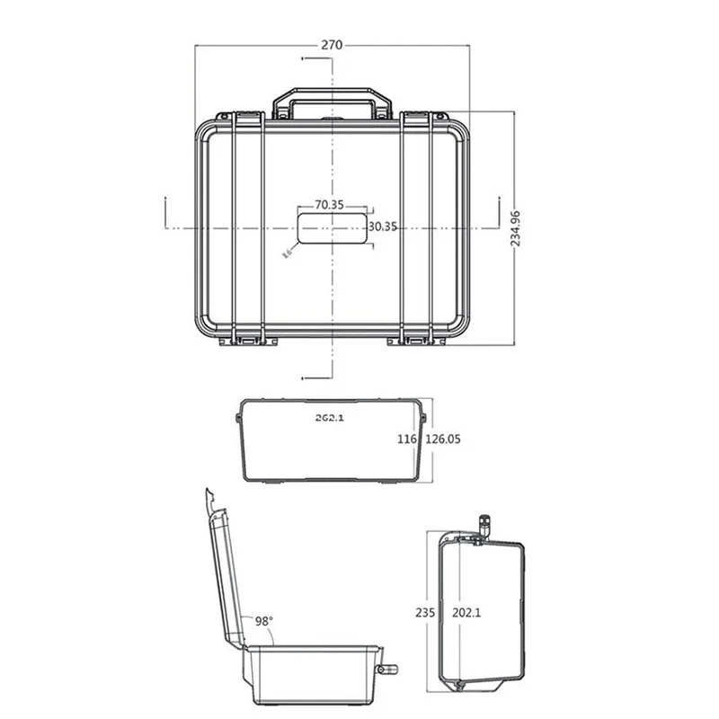 Plastic Tool Case | 280x240x130mm with Protective Foam | Safety Equipment Storage Box - Thumbnail 5