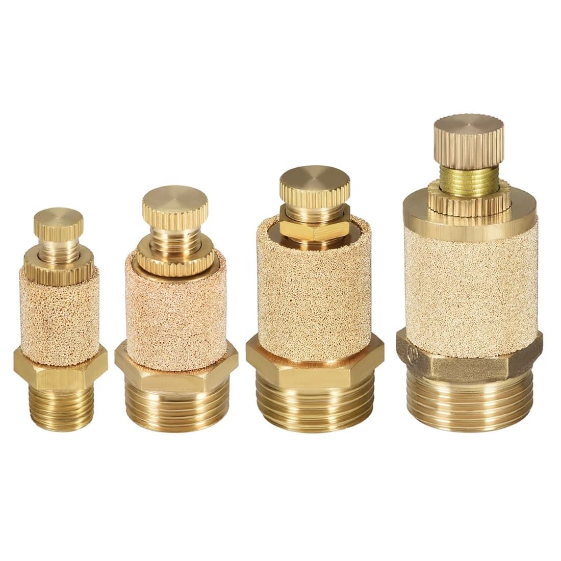 Adjustable Air Exhaust Silencer | Brass Muffler for Noise Reduction | BSP Thread Sizes - Thumbnail 5