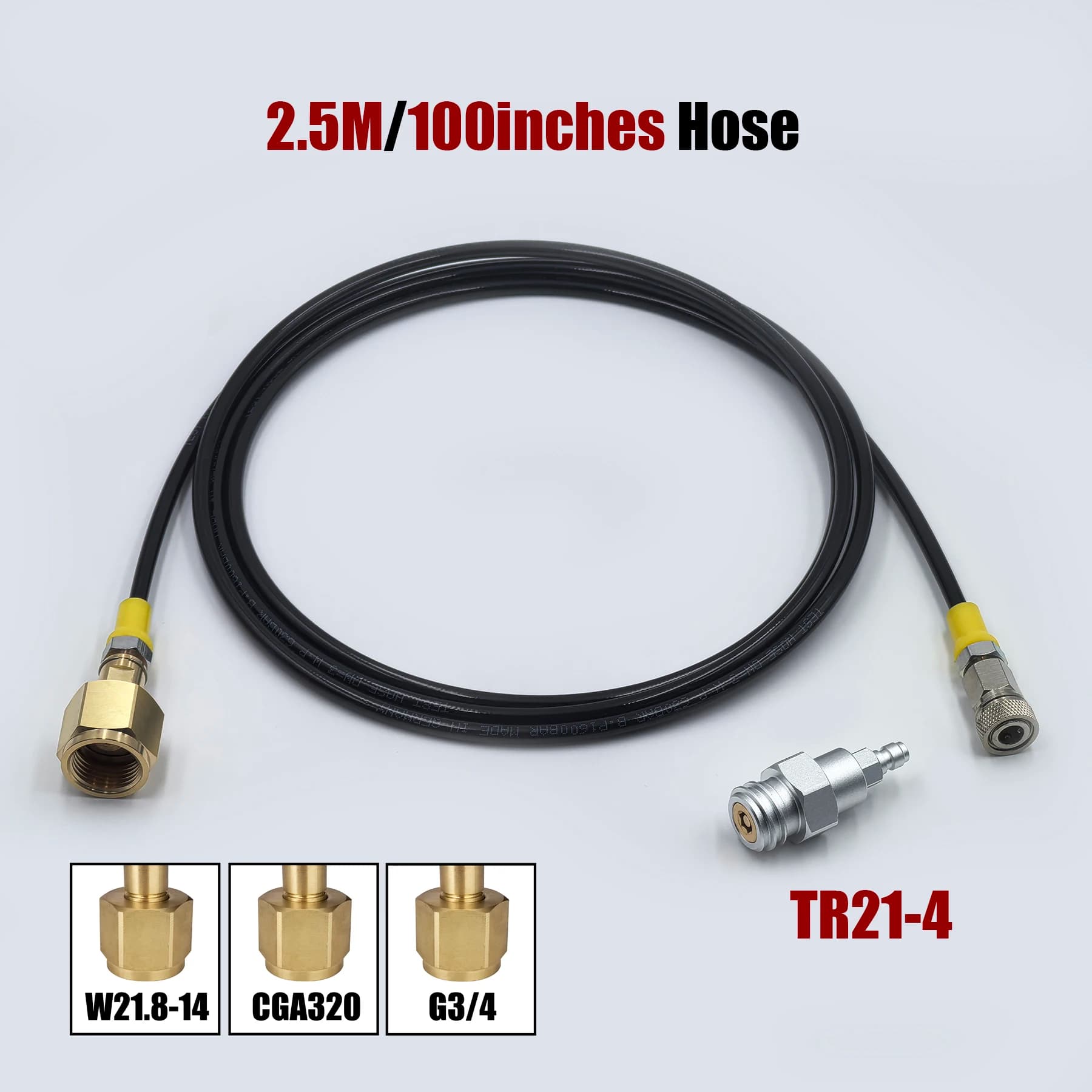 CO2 Cylinder Filling Station | TR21 Adapter Kit for Soda Makers | Premium Hose & Fittings - Thumbnail 5