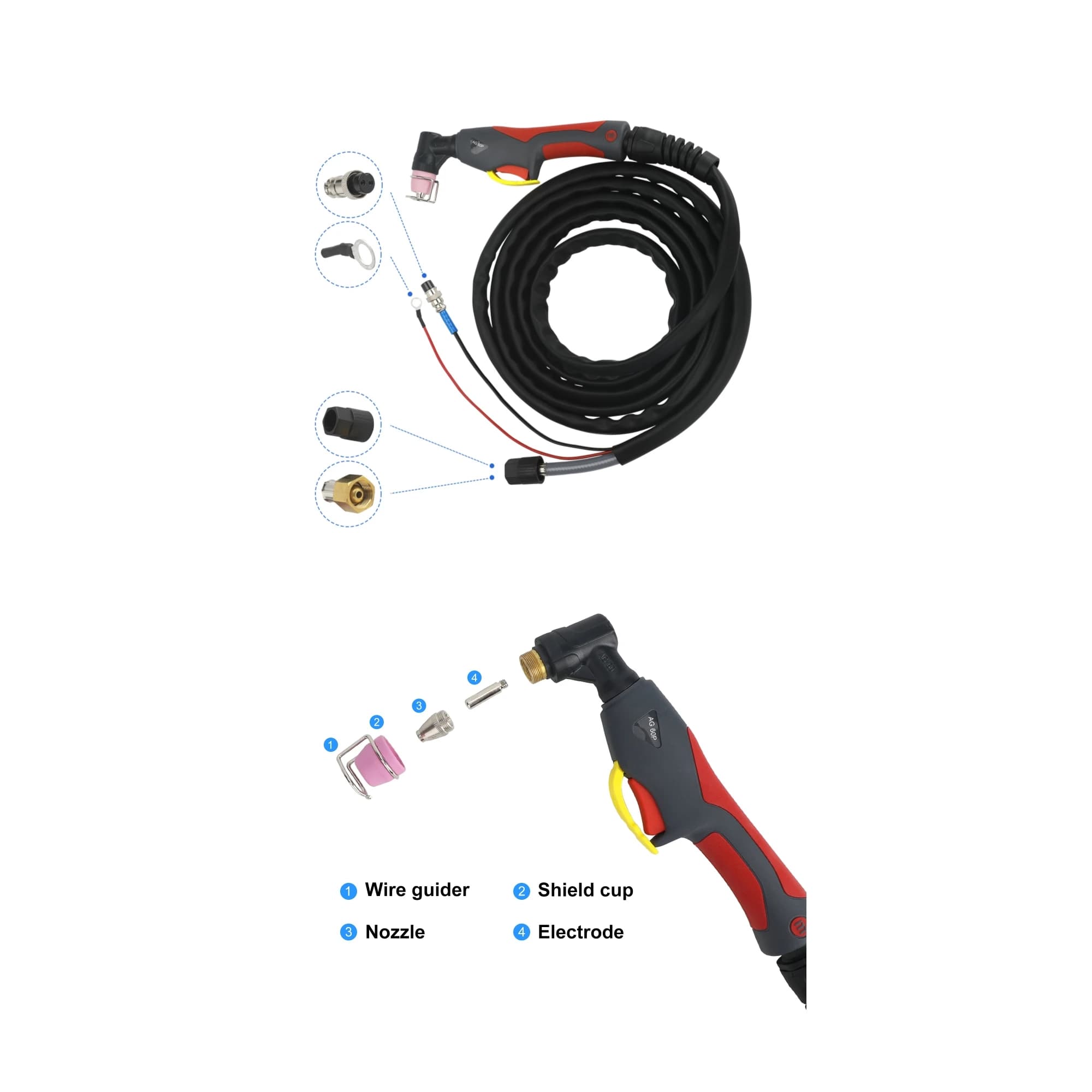 Plasma Cutter | 55A Dual-Voltage 110V/220V | 20mm Max Cut | AG60P Torch - Thumbnail 5
