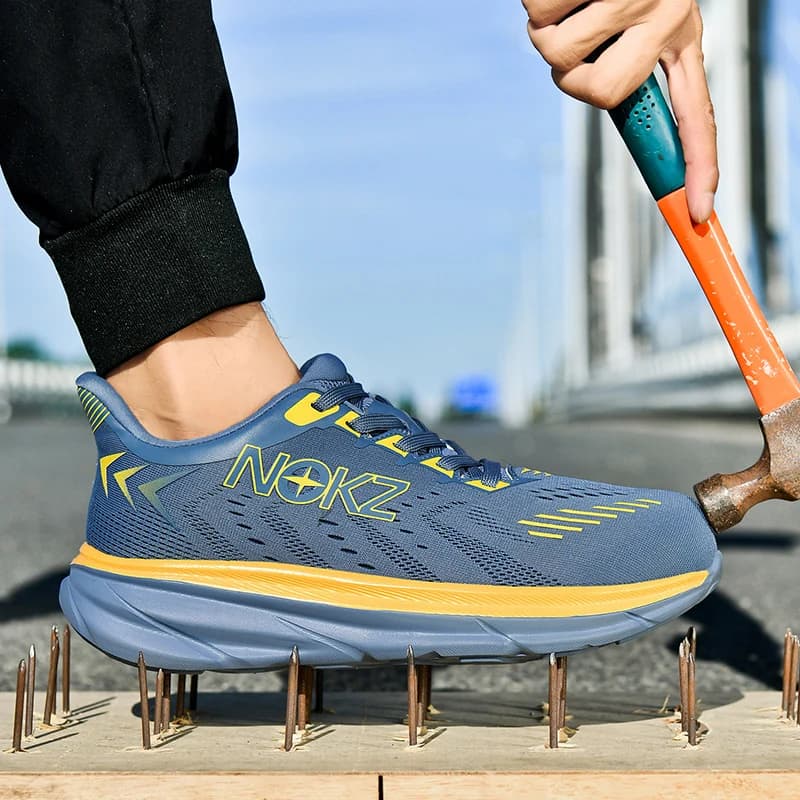 Anti-Impact Work Shoes | Steel Toe Cap & Breathable Design | Men's Construction Sneakers - Thumbnail 5