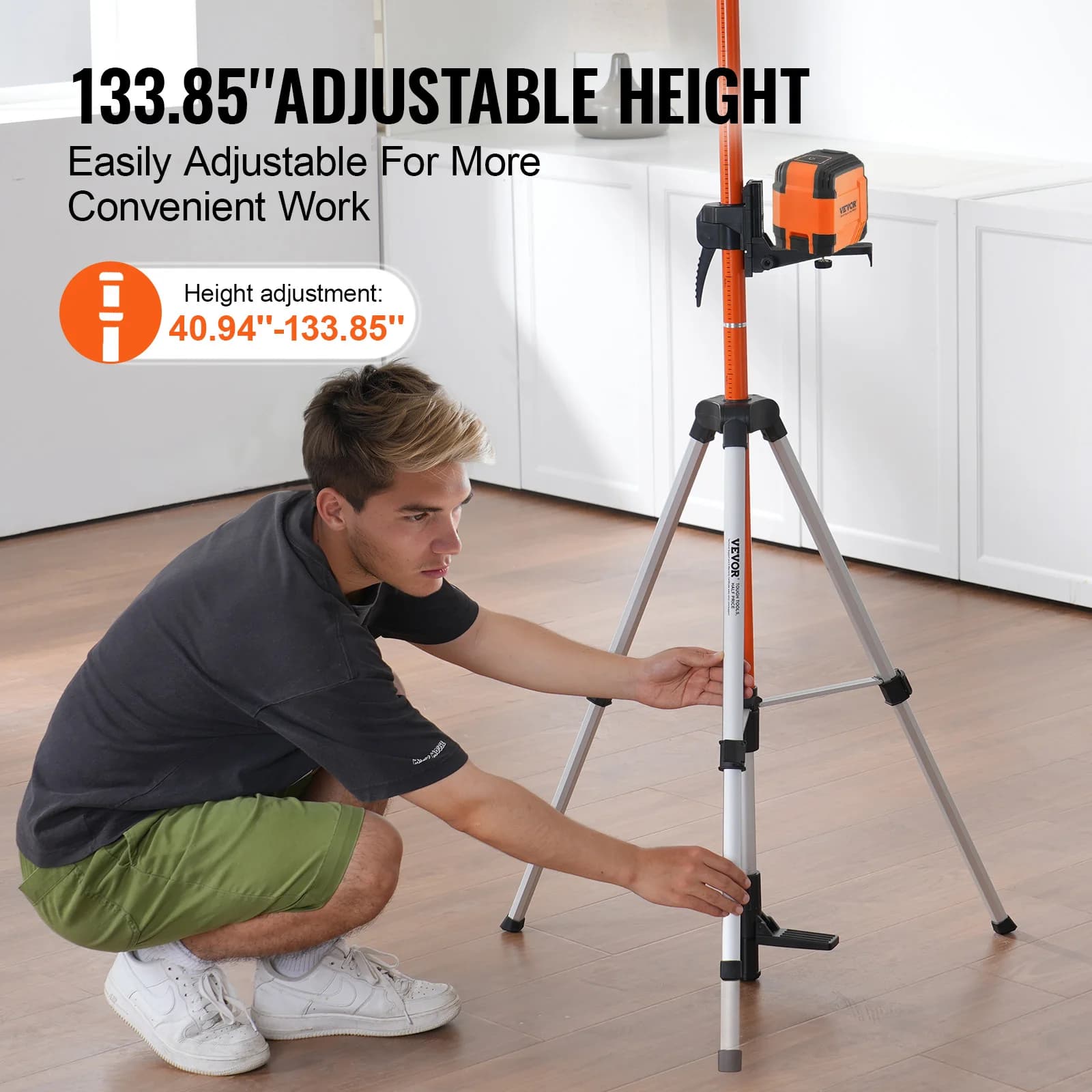 Laser Level Tripod | 1/4 Thread Mount | Professional Survey Stand - Thumbnail 3