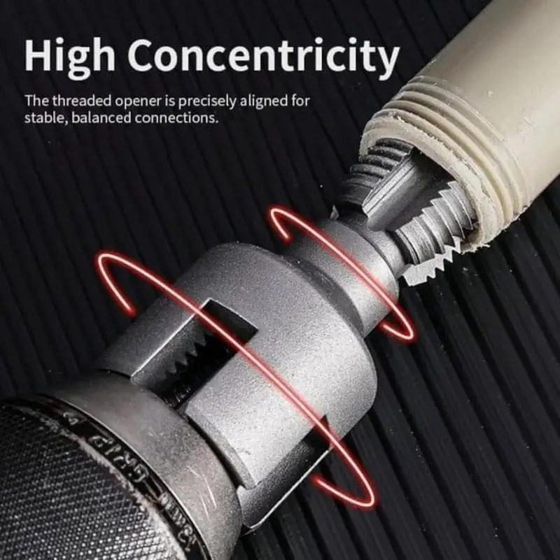 Pipe Thread Cutting Tool Integrated Internal & External Pipe Threading Tool Electric Drill Compatible PVC Pipe Threader Kit - Thumbnail 4