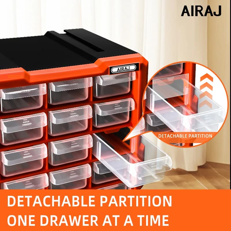 39-Drawer Parts Storage Box | Heavy-Duty Wall-Mounted Organizer | Tool & Electronic Component Case - Thumbnail 5
