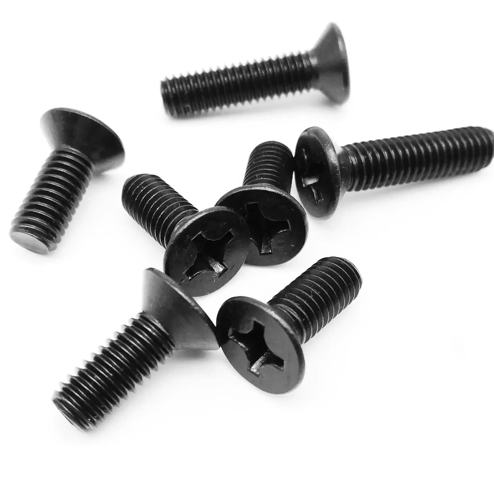 Flat Head Screws | Black Carbon Steel | 50-200pcs M1-M4 Countersunk Bolts - Thumbnail 3