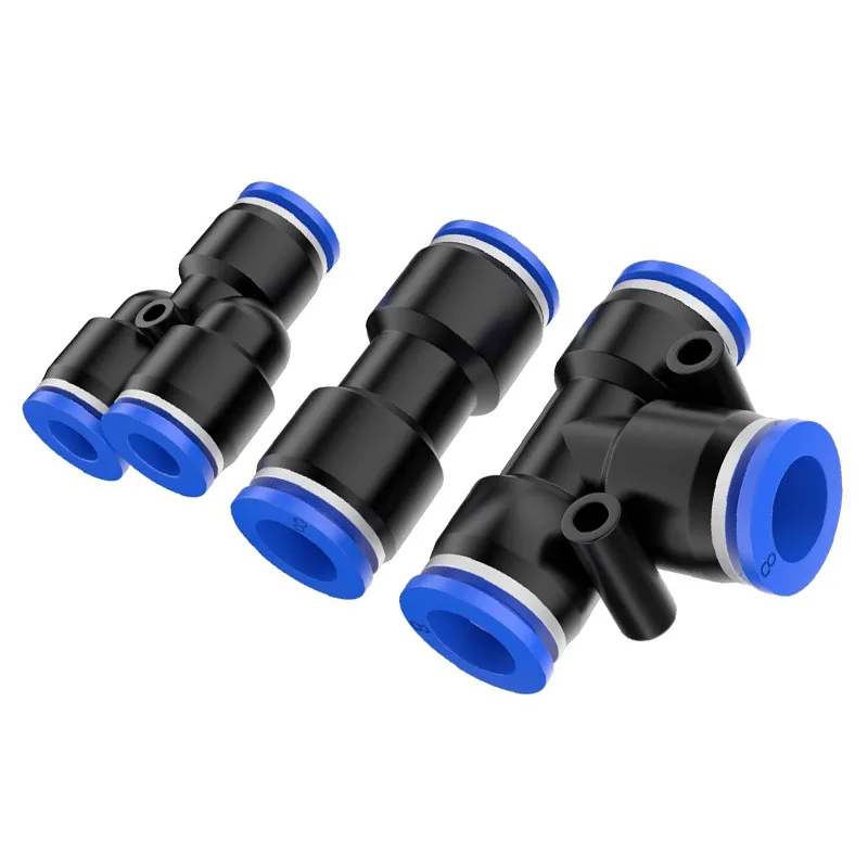 Pneumatic Quick-Connect Fittings Kit | 4-12mm Plastic Hose Connectors | 100-Piece Set - Thumbnail 6