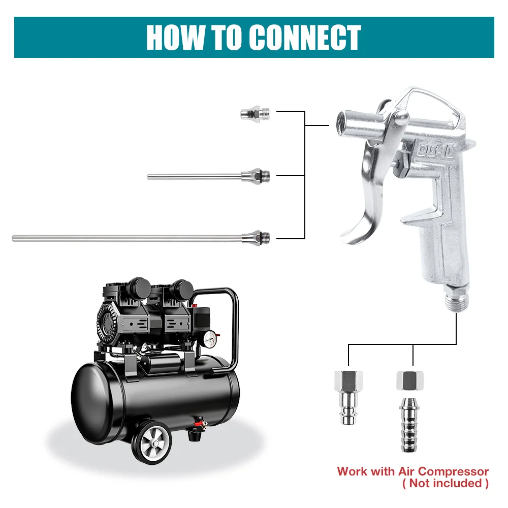 Air Blow Gun | Heavy-Duty Pneumatic Tool for Engine & Workshop Cleaning - Thumbnail 5