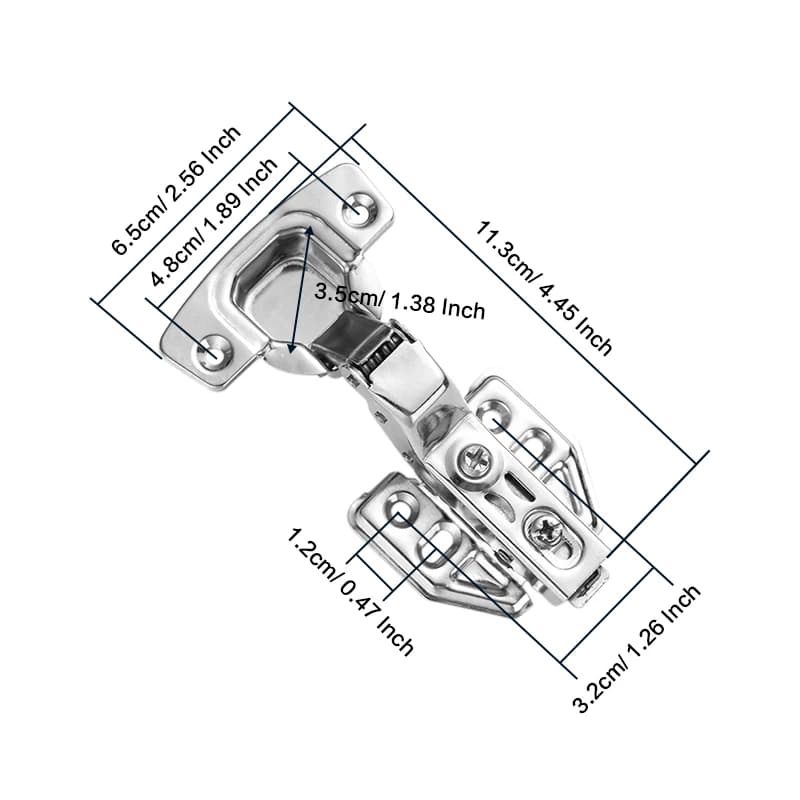 Cabinet Door Hinges | Soft-Close European Concealed | Full/Half Overlay & Inset 35mm Cup - Thumbnail 5