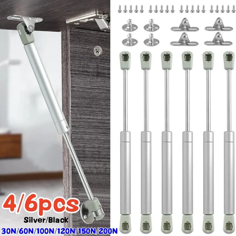 Cabinet Lift Support Hinges | 30N-200N Gas Strut System | Soft-Close Door Stay - Thumbnail 2