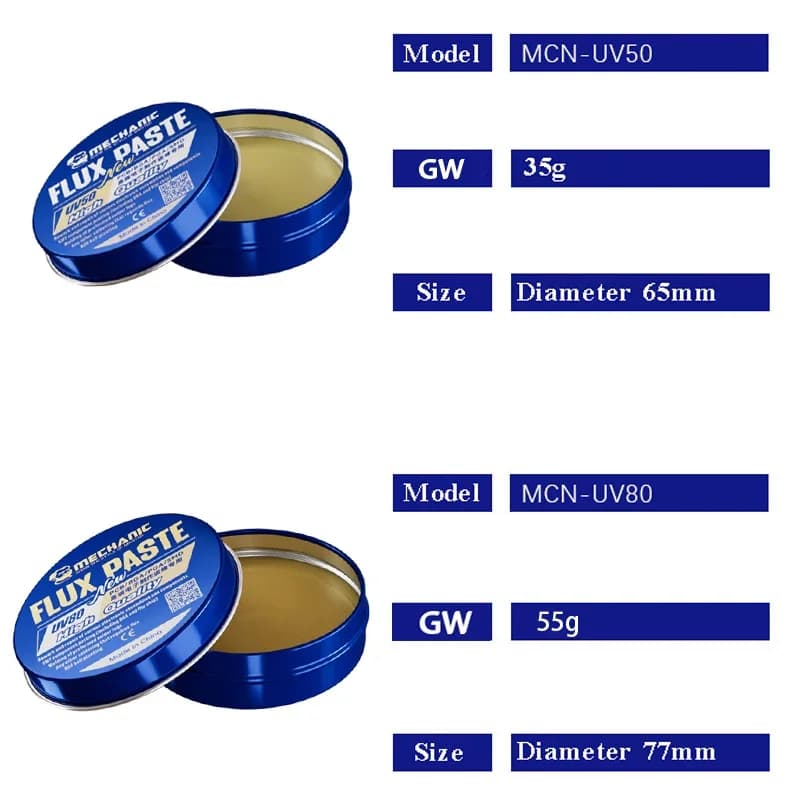 No-Clean Solder Paste | UV10, UV50, UV80 Flux for PCB & BGA Repair - Thumbnail 3