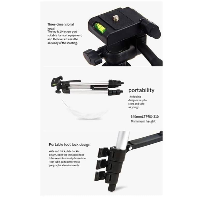 Laser Level Tripod | Height-Adjustable Bracket Stand | Integrated Leveling Adapter - Thumbnail 5