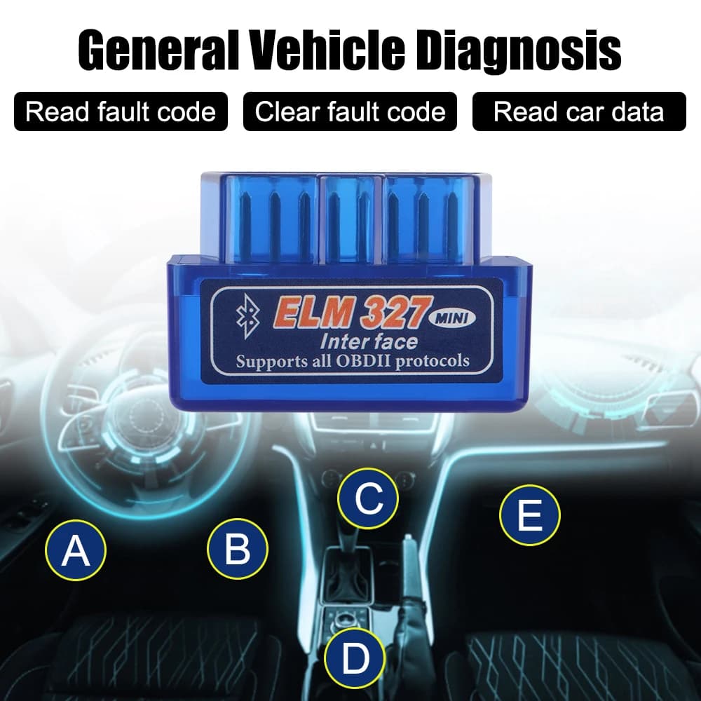 ELM327 OBD2 Bluetooth Scanner | Dual-Mode iOS/Android Adapter | Real-Time Code Reader - Thumbnail 2