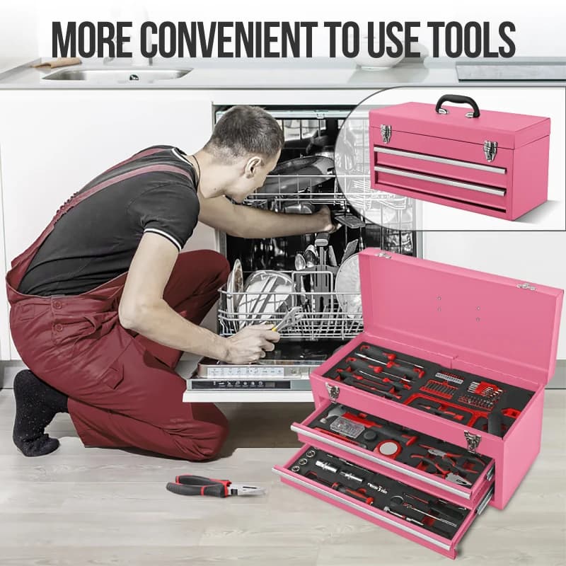 166-Piece Professional Tool Set | 3-Layer Iron Toolbox for Car Repair | Complete Hardware Wrench Kit - Thumbnail 4