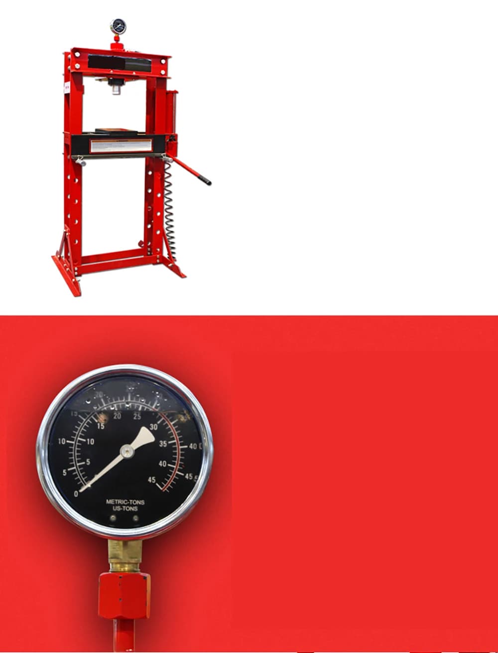 Industrial-Grade Hydraulic Press | 6T to 50T Capacity | Precision Pressure Gauge for Professional Maintenance - Thumbnail 4