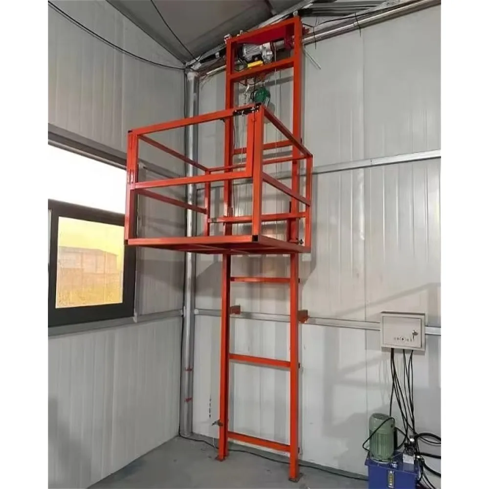 Hydraulic Freight Lift Platform | 80x100cm Size | 2-8m Height Range | Warehouse & Loading Dock Elevator - Thumbnail 4