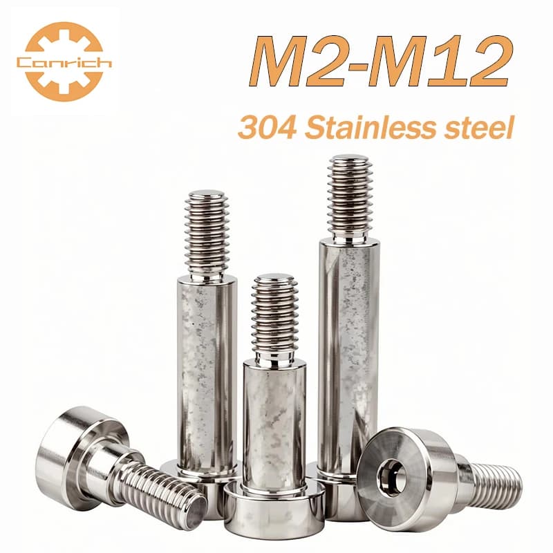 304 Stainless Steel Shoulder Screws | M2-M10 Hex Socket Bolts | Industrial Fastener Set - Thumbnail 2