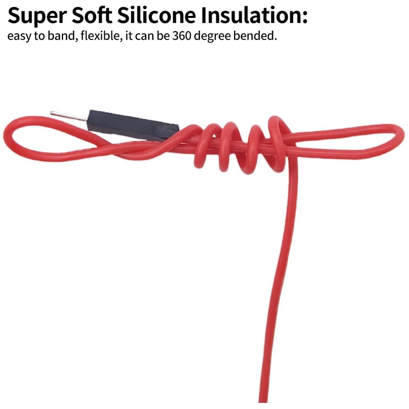 Solderless Jumper Wires | 26AWG Silicone Flex Cables | 10-50pc Set for Arduino & DIY Electronics - Thumbnail 2