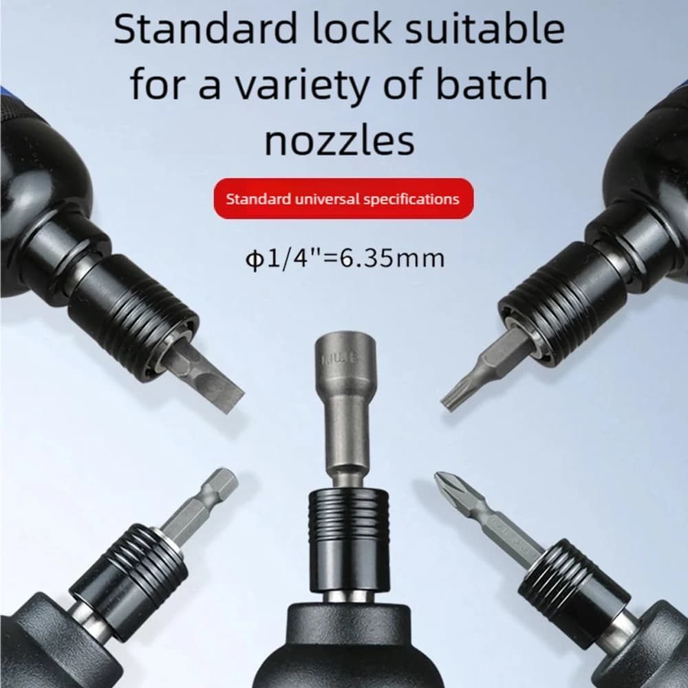 Pneumatic Screwdriver Gun | 5H-8H Impact Grade | 6.35mm Bit System | Industrial Air Tool - Thumbnail 3