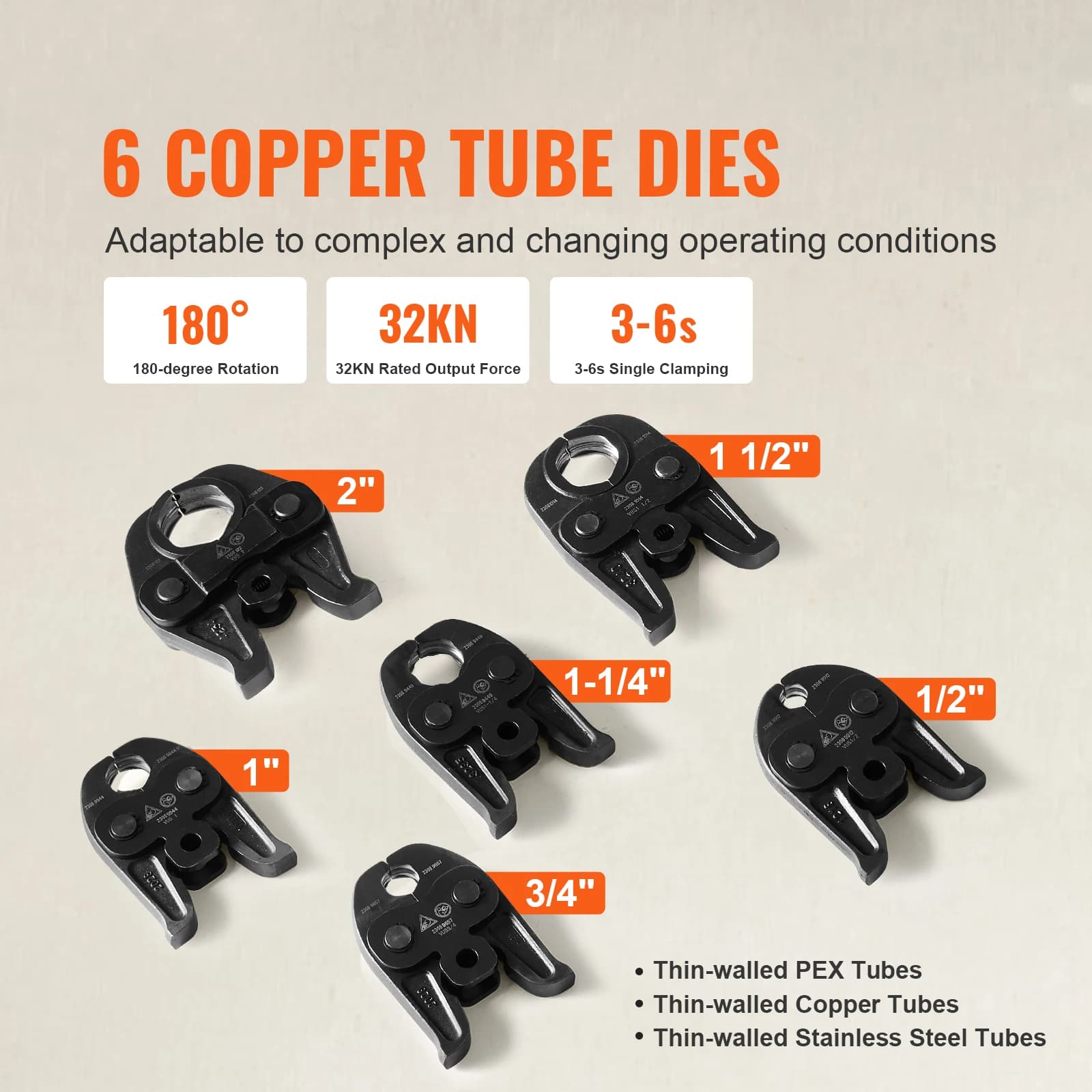 18V Brushless Pro Press Tool | 1/2 to 2 Capacity for Stainless Steel, Copper & PEX | 6-Jaw Kit - Thumbnail 2