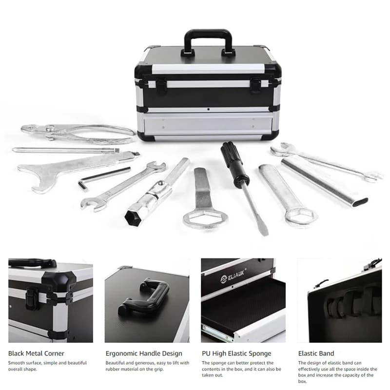 Aluminum Tool Box | Multifunctional Drawer-Type Organizer | Electrician & Mechanic Suitcase - Thumbnail 3