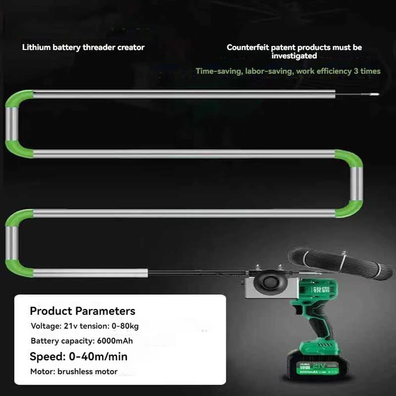 Electric Cable Puller | Wire Threading Machine for Electricians & Contractors - Thumbnail 3
