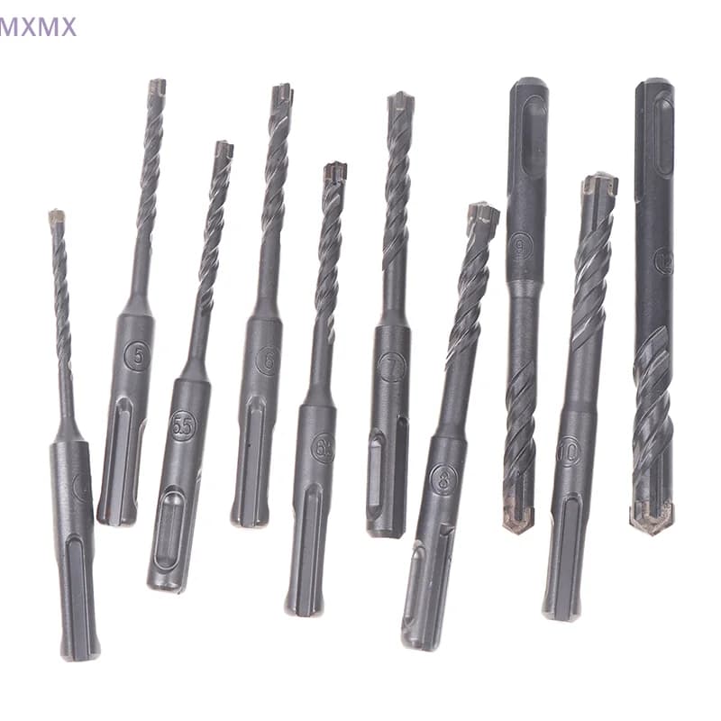 SDS Plus Drill Bits | Carbide Cross Tip Set for Concrete & Masonry | 4-12mm x 110mm - Thumbnail 6