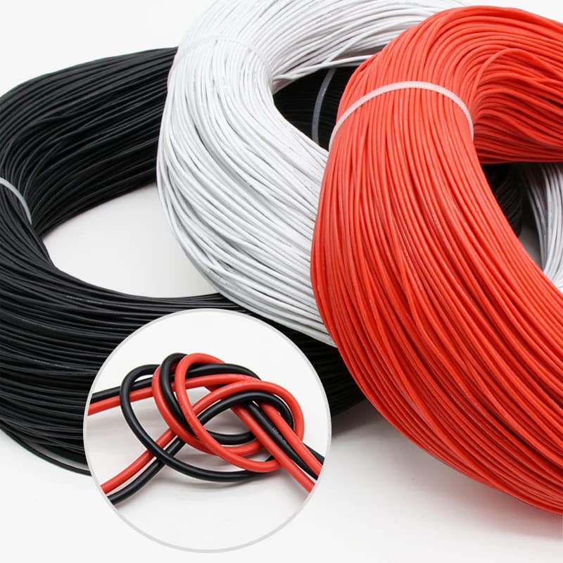 Super soft silicone rubber wire in 10 vibrant colors, available in 3m and 6m lengths for flexible LED lighting projects and electronics.