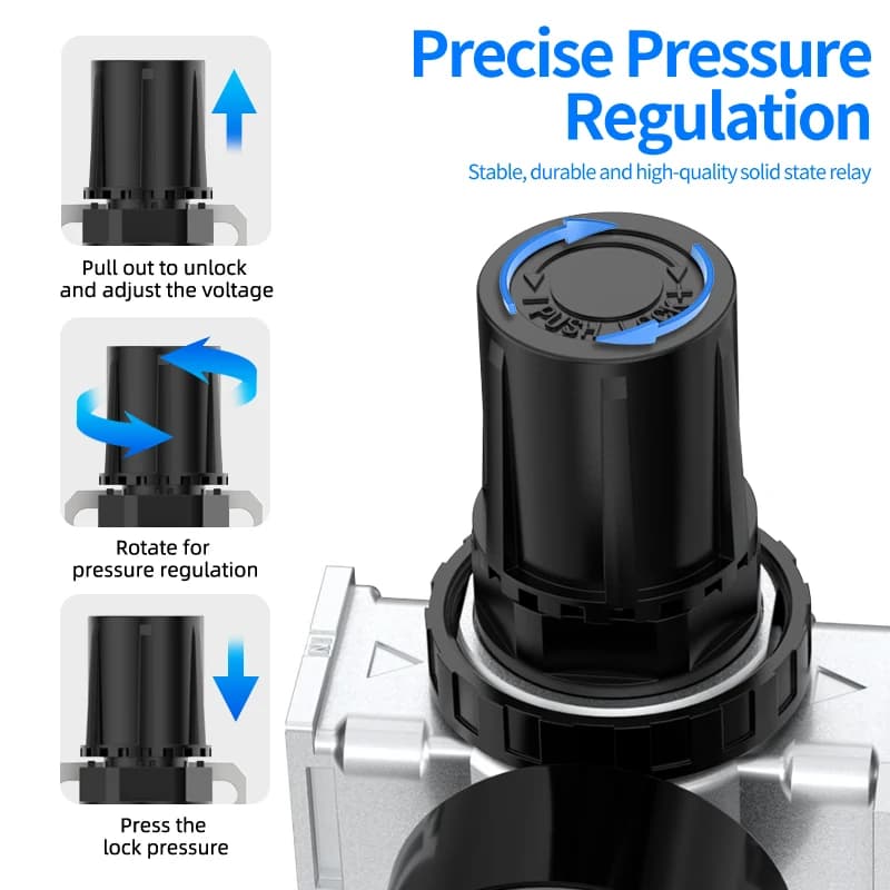 Air Compressor Filter & Regulator | 2-Stage Oil-Water Separator | SFC Series 200/300/400 - Thumbnail 4