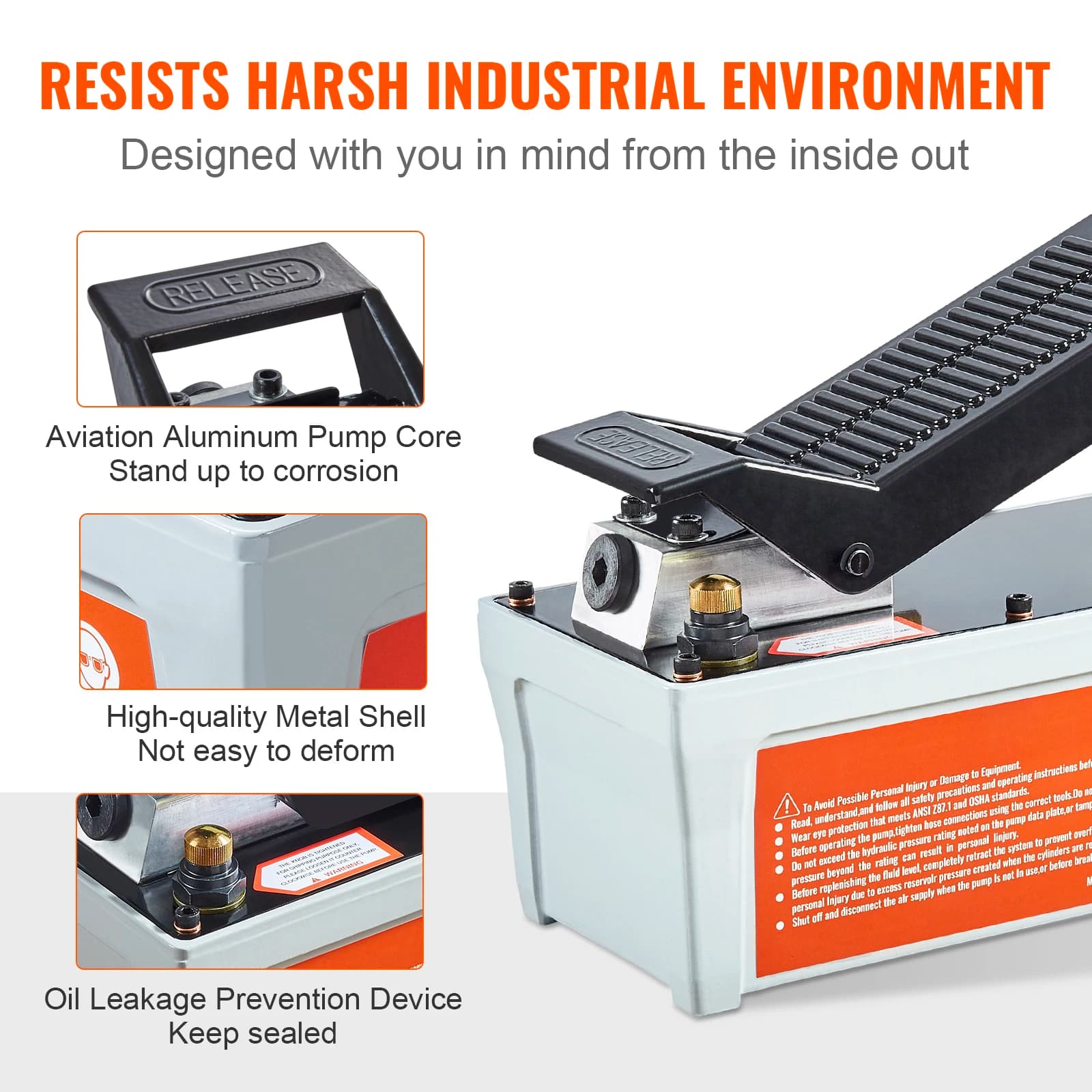 Air Hydraulic Pump | 10,000 PSI Foot Actuated | for Auto Body Frame Repair - Thumbnail 5