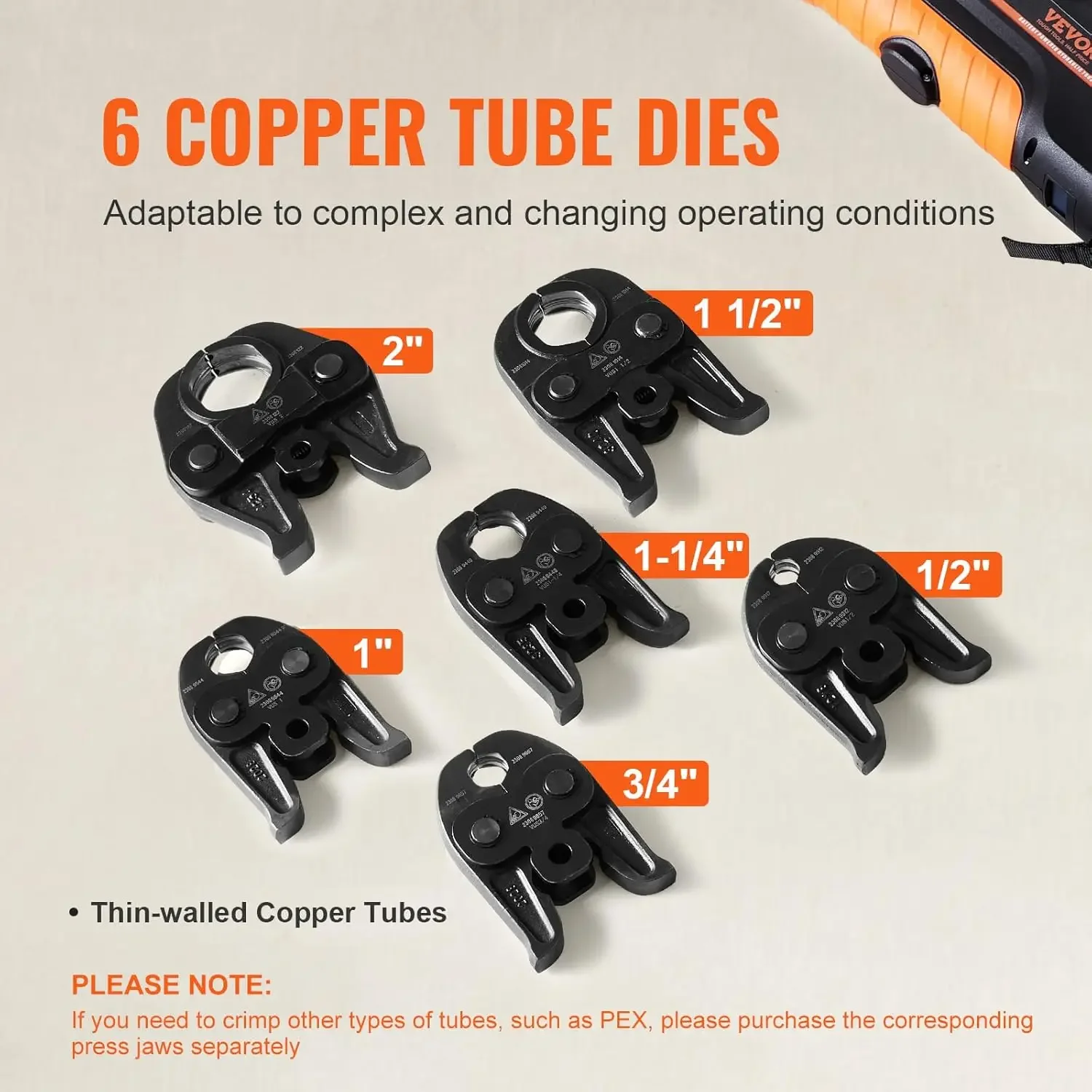 18V Cordless Press Tool | 1/2 Pipe Crimping System | Heavy-Duty Plumbing & HVAC - Thumbnail 4