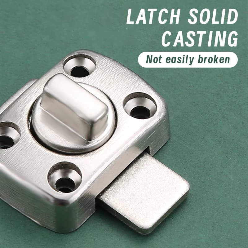 Barrel Door Lock | Twist Slide Security Latch | For Bathroom, Toilet & Gate Bolt Lock - Thumbnail 5