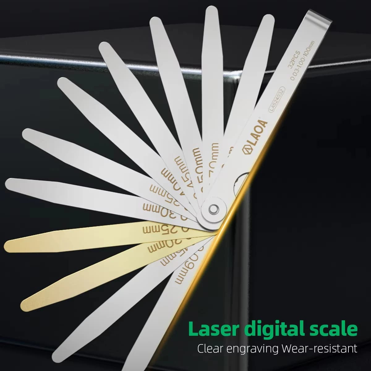 Feeler Gauge Set | Metric 0.02-1.0mm Thickness | Spark Plug Gap Tool - Professional Grade Tool