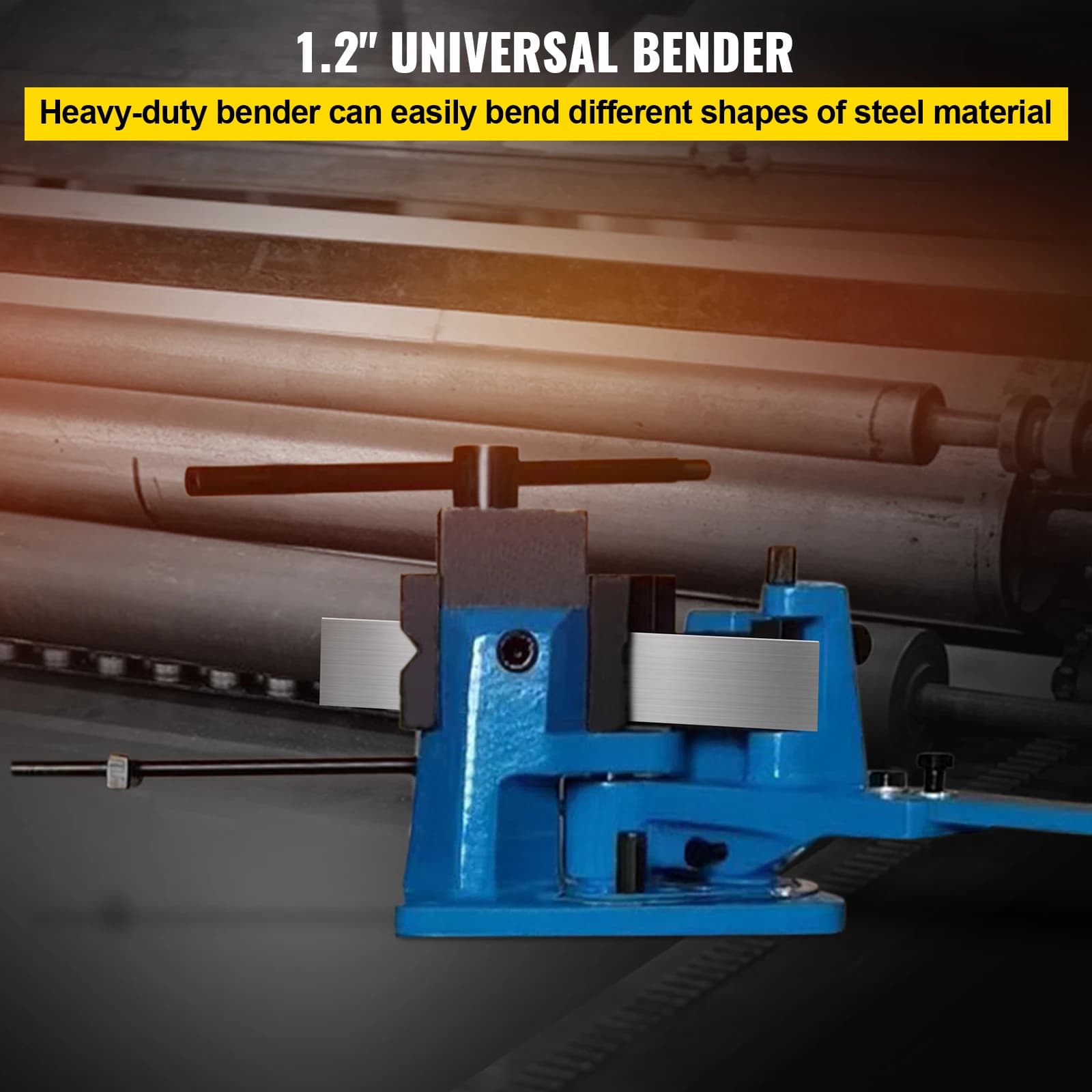 SucceBuy Pipe Bender UB-100 Manual Detachable Lever Hot & Cold Flat Round Angle Steel Tube 120-Degree Universal Bending Machine - Thumbnail 2