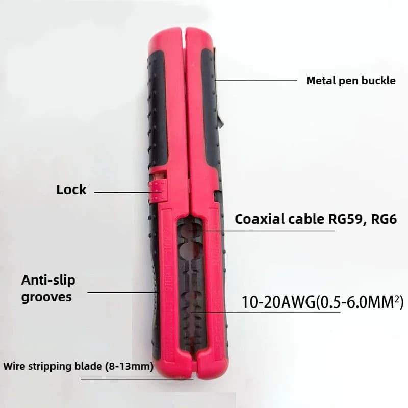 Wire Stripper & Cutter Pliers | Ergonomic Anti-Slip Grip | Multi-Function Hand Tool - Thumbnail 6